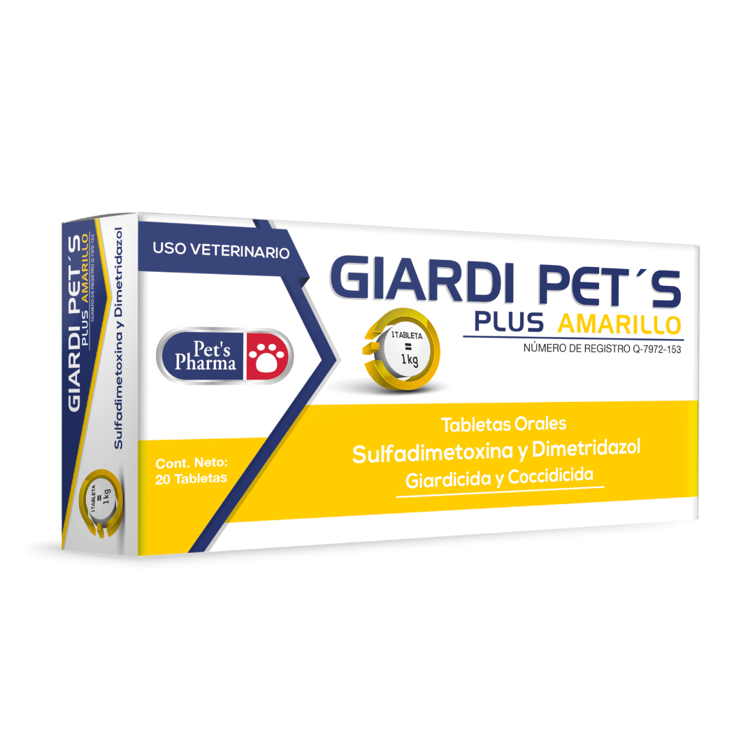 Giardi Pets Plus 20 Tabletas - Pet's Pharma