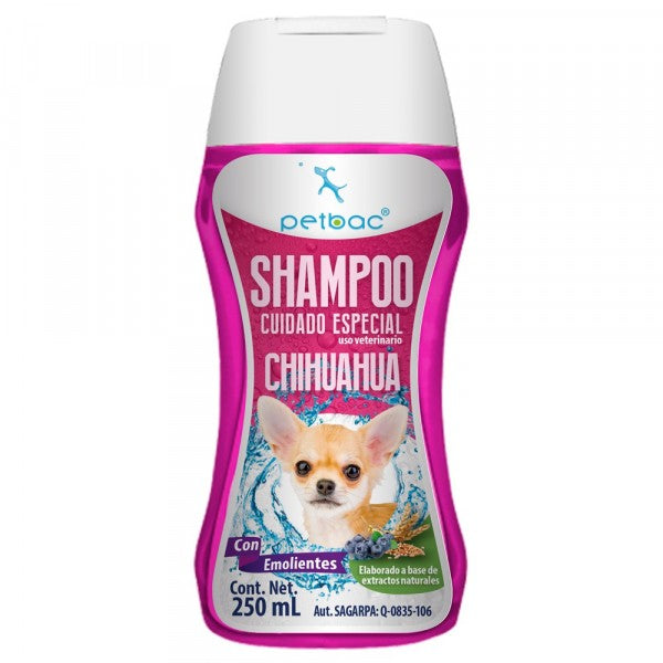Shampoo para Chihuahua Petbac Cuidado Especial 250 Ml, Estética, Petbac, Mister Mascotas