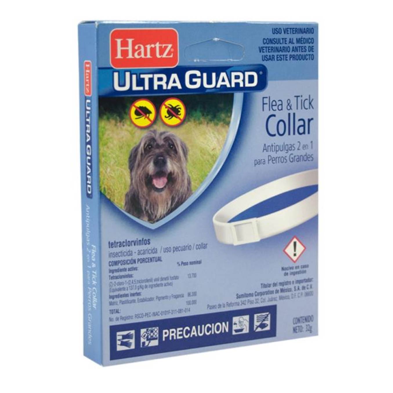 Collar Antipulgas 2 en 1 para Perro Grande Adulto  - Hartz Ultra Guard, Salud, Hartz, Mister Mascotas