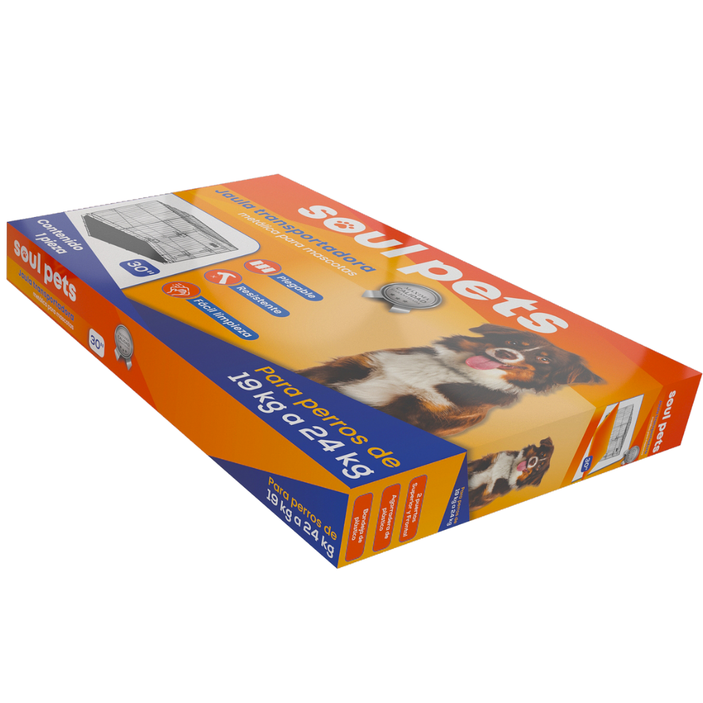 Jaula Transportadora para Perros Soul Pets - 19 a 24 Kg