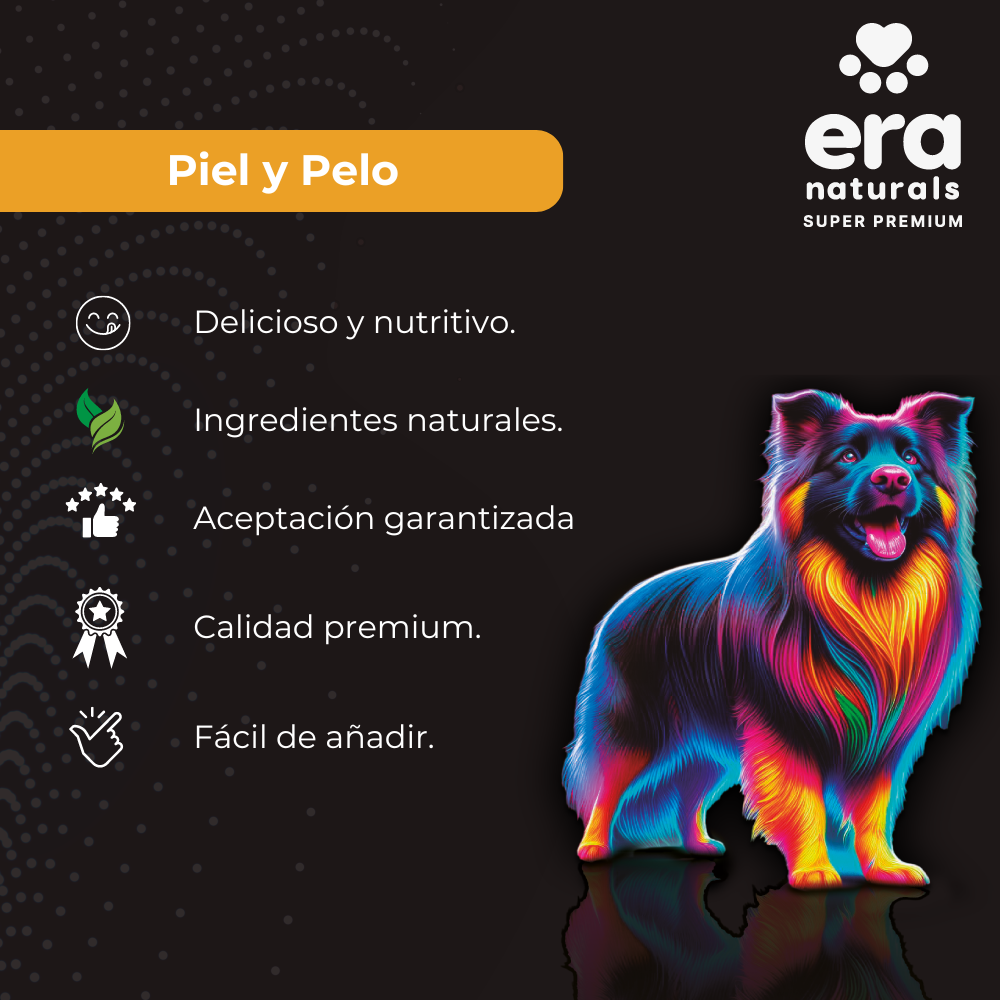 Suplemento para Perros Era Naturals Cuidado Piel y Pelo - Skin and Coat 300 Gr