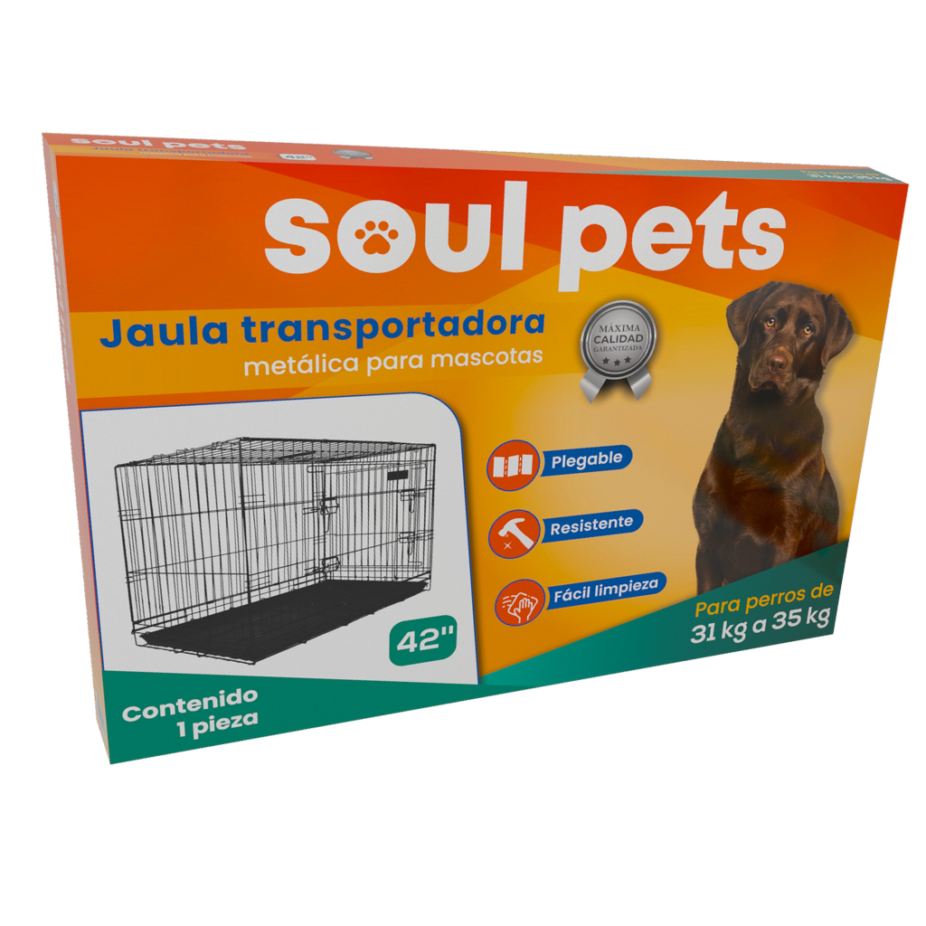 Jaula Transportadora para Perros Soul Pets - 31 a 35 Kg