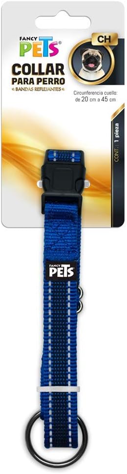 Collar Ch C/Ultra Grip Y Bandas Reflejantes Azul