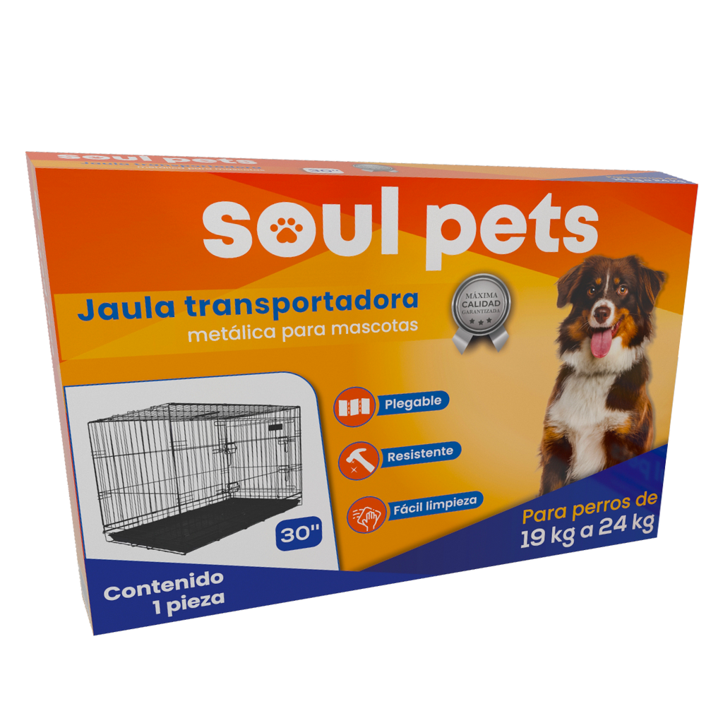 Jaula Transportadora para Perros Soul Pets - 19 a 24 Kg