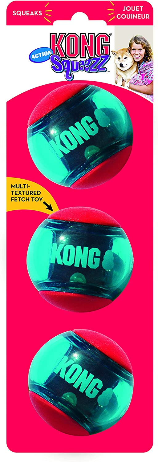 Juguete Kong Ball Squeezz Action - Pelota para Perros