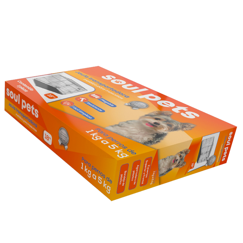 Jaula Transportadora para Perros Soul Pets - 1 a 5 Kg