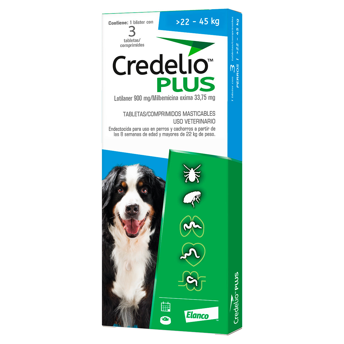 Credelio PLUS tratamiento contra pulgas, garrapatas y agentes internos