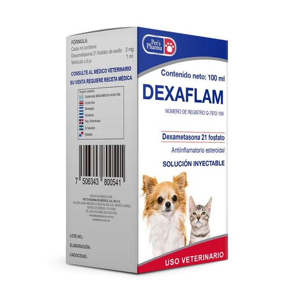 Dexaflam Solución Inyectable 100ml - Pet's Pharma