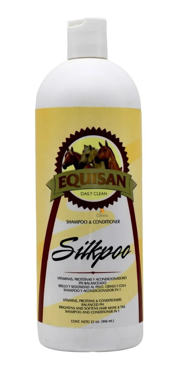 Equisan Silkpoo Shampoo & Acondicionador 946 mL para caballos