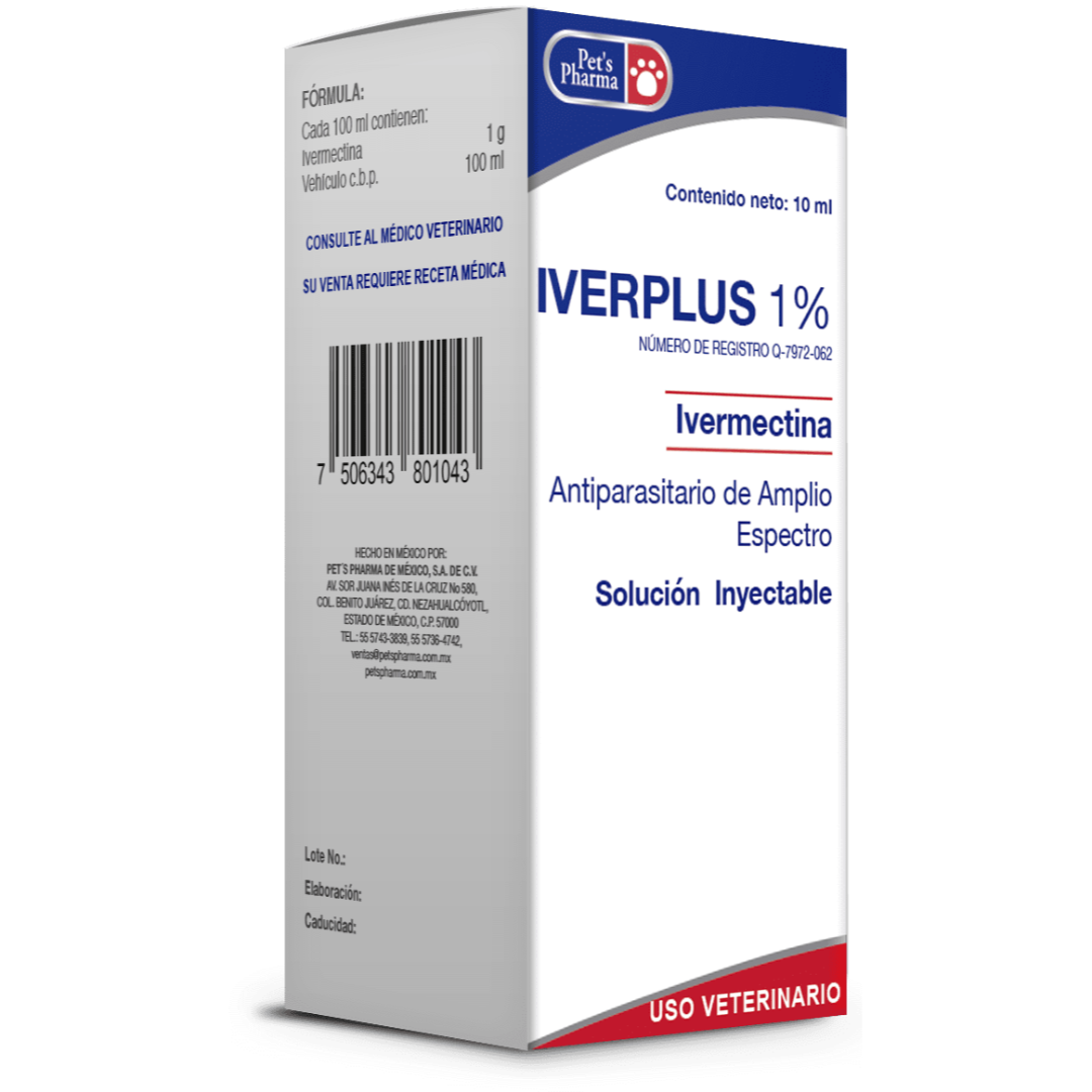 Iverplus 1% Solución Inyectable - Pet's Pharma