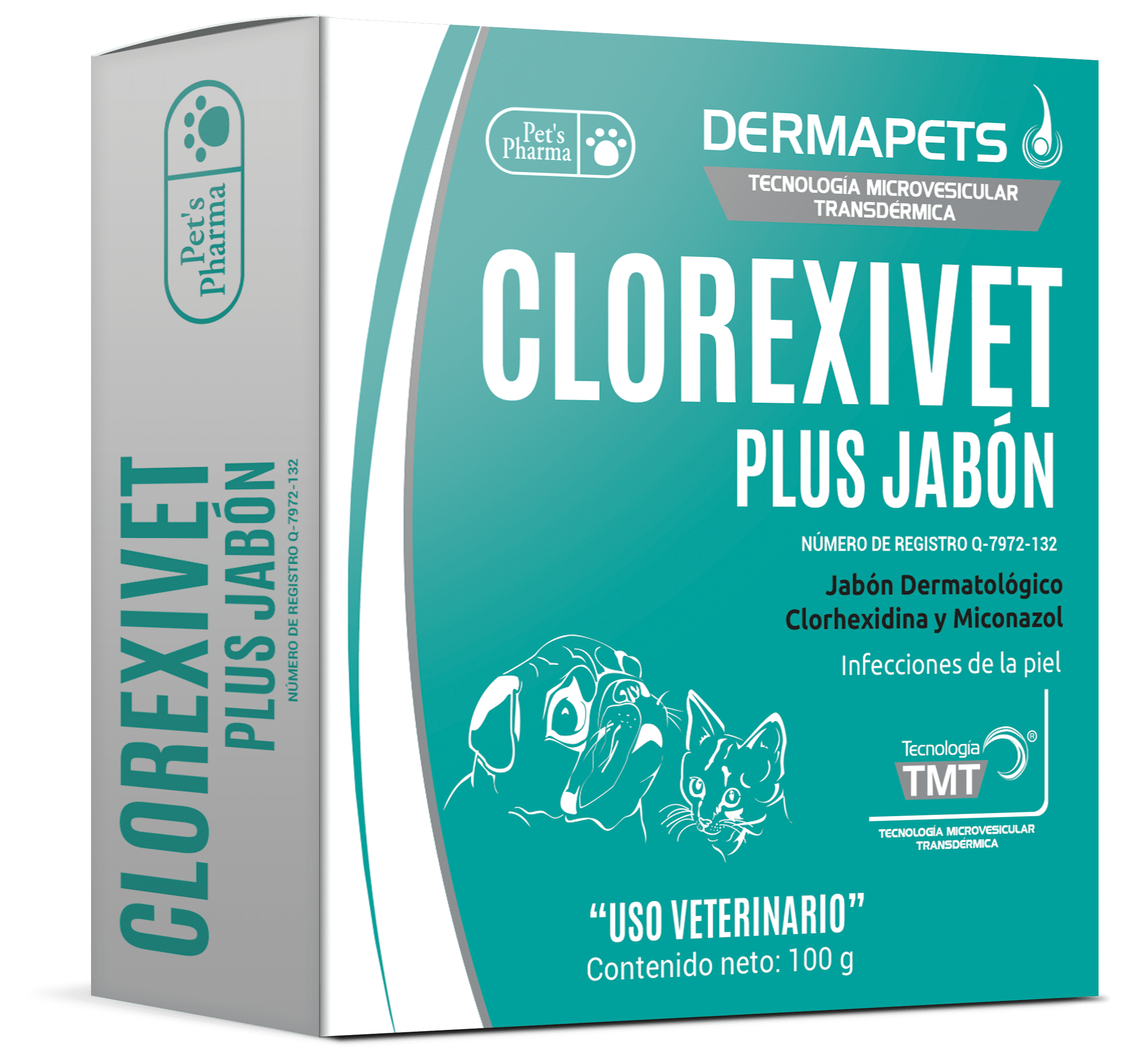 Clorexivet Plus Jabón Dermatológico 100Gr - Pet's Pharma