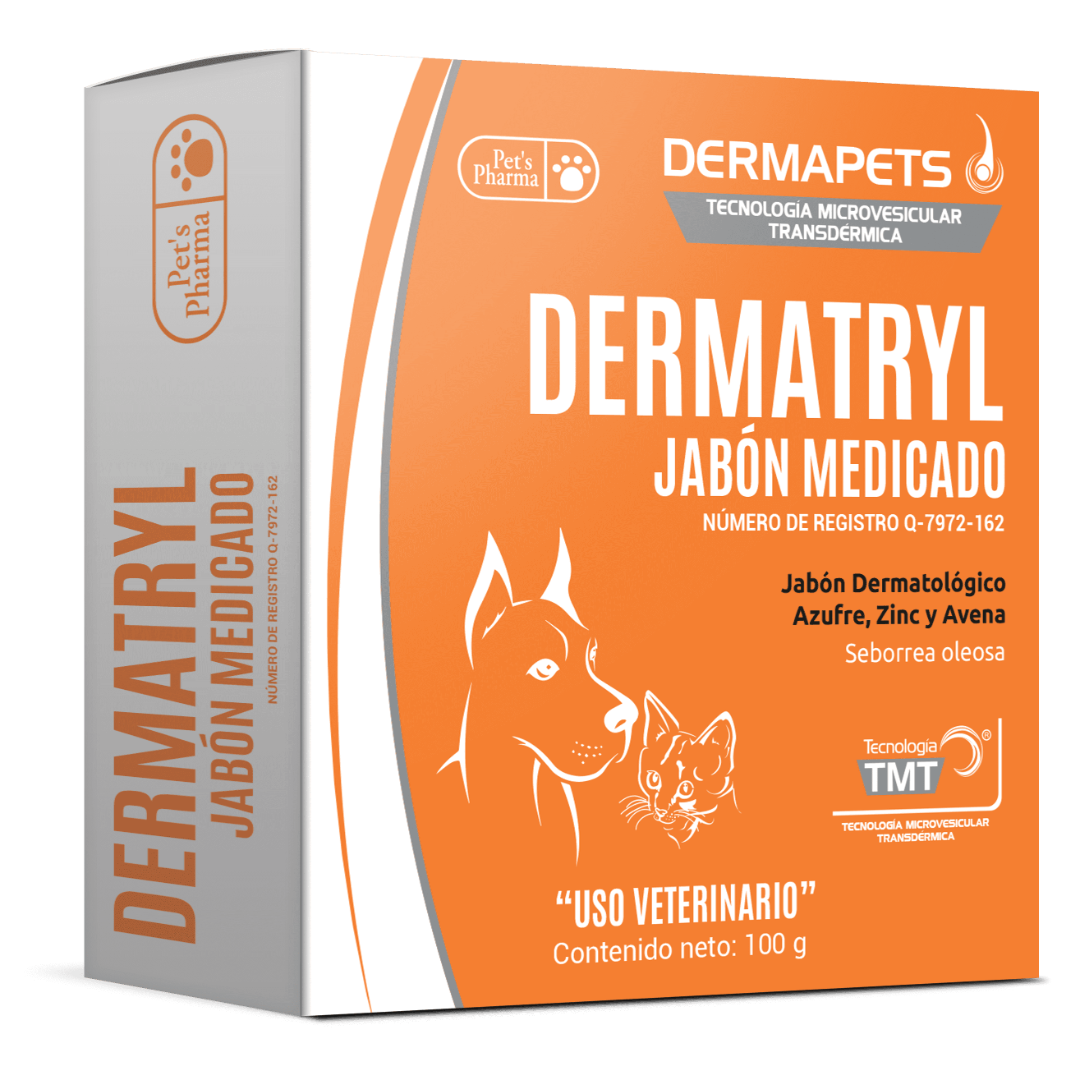 Dermatryl Medicado Jabón Dermatológico 100Gr - Pet's Pharma