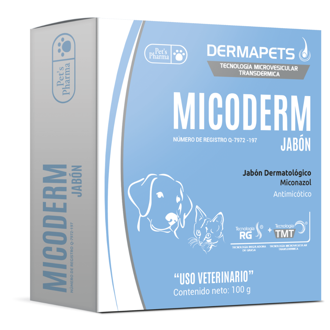 Micoderm Jabón Dermatológico 100Gr - Pet's Pharma