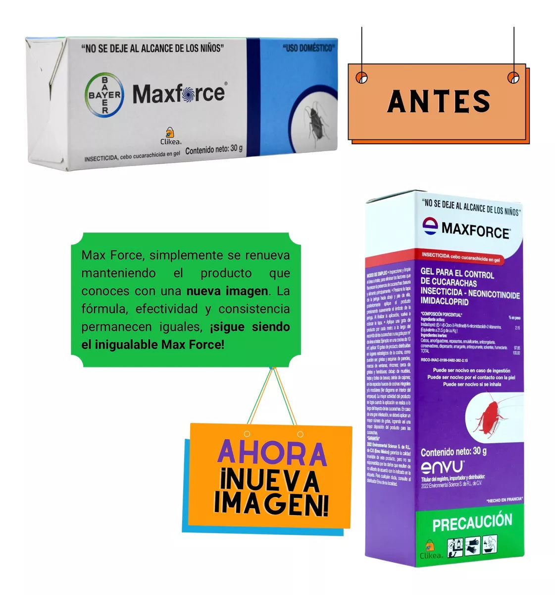MaxForce Gel Bayer -  30 Gr Mata Cucarachas MaxForce