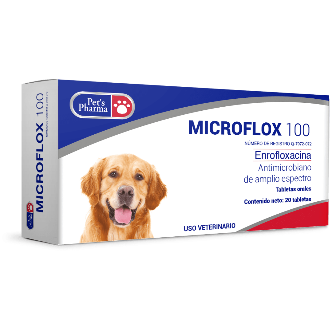 Microflox 100 - 20 Tabletas Pet's Pharma