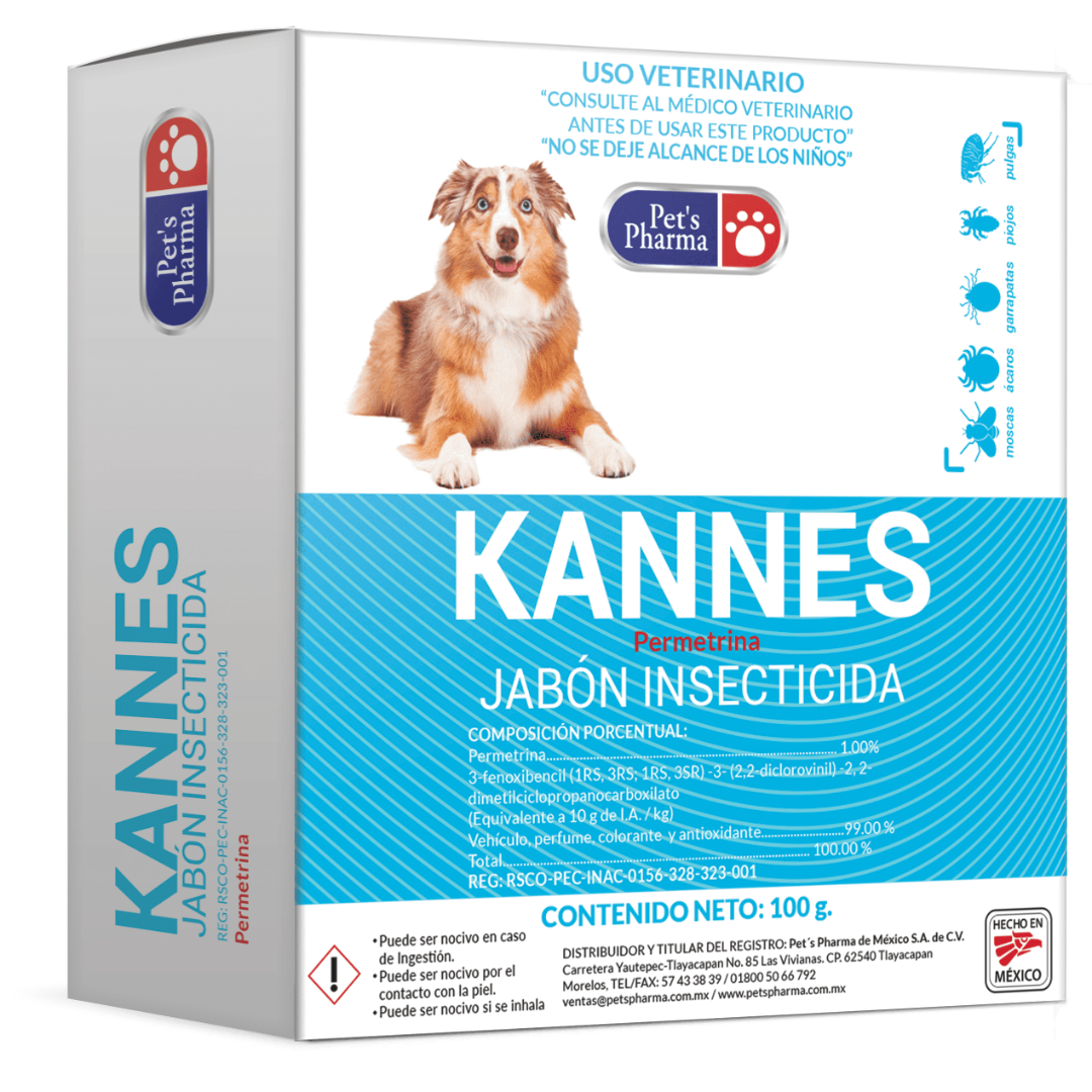 Productos Kannes Jabón Insecticida 100Gr - Pet's Pharma Correcto Activo
