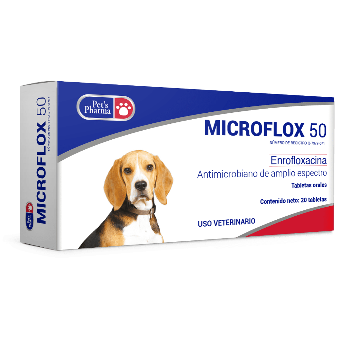 Microflox 50 - 20 Tabletas Pet's Pharma