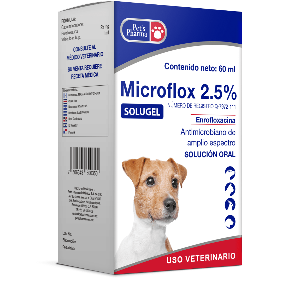 Microflox 2.5% Solugel 60ml - Pet's Pharma