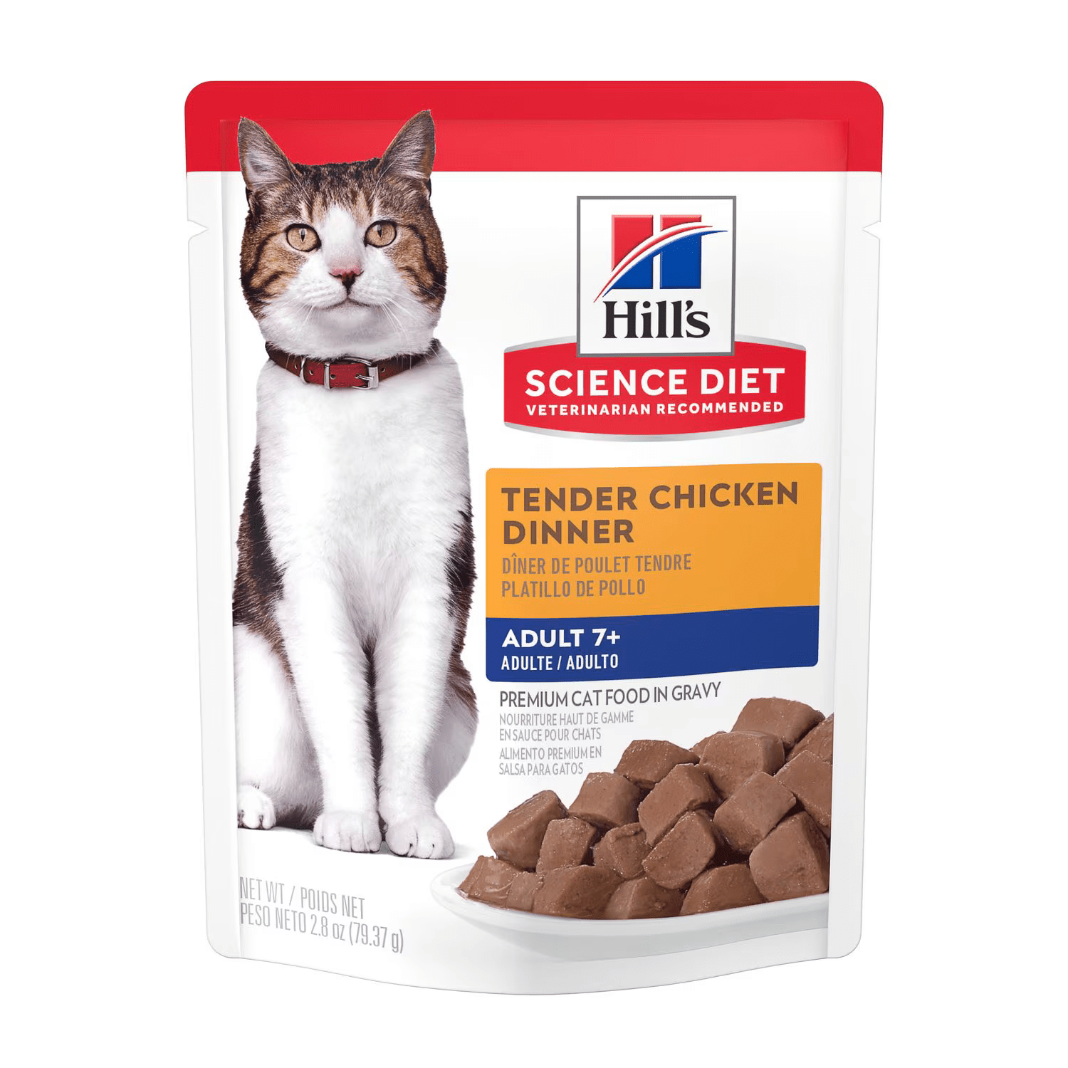 Alimento Húmedo Hills Pouch para Gato Senior 7+ Sabor Pollo - 12 Pack