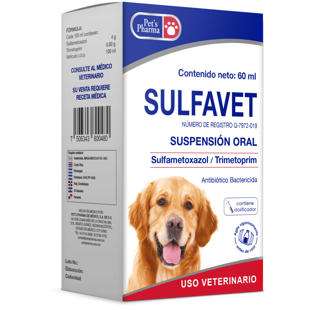 Productos Sulfavet Suspensión Oral 60ml - Pet's Pharma