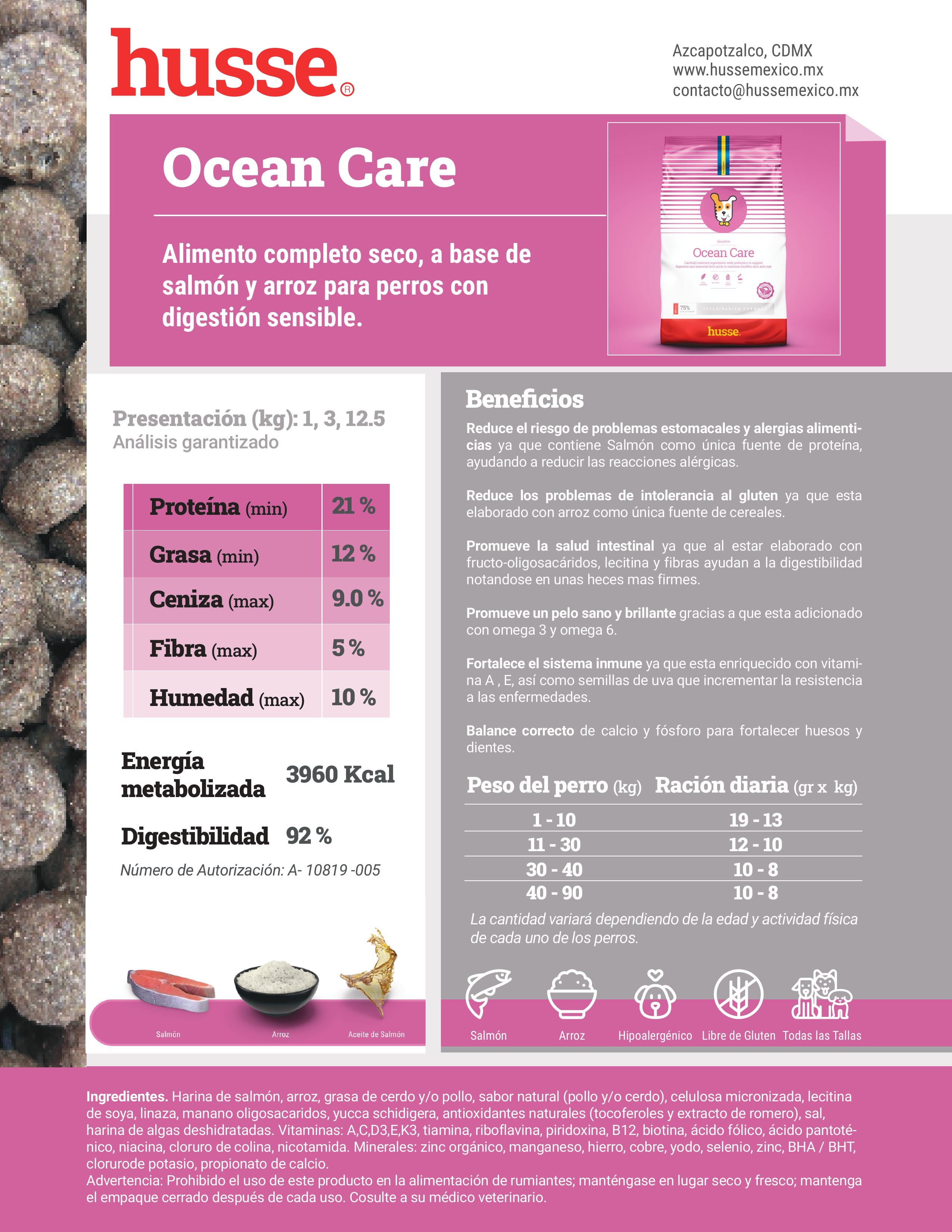 Ocean Care Alimento Seco Husse