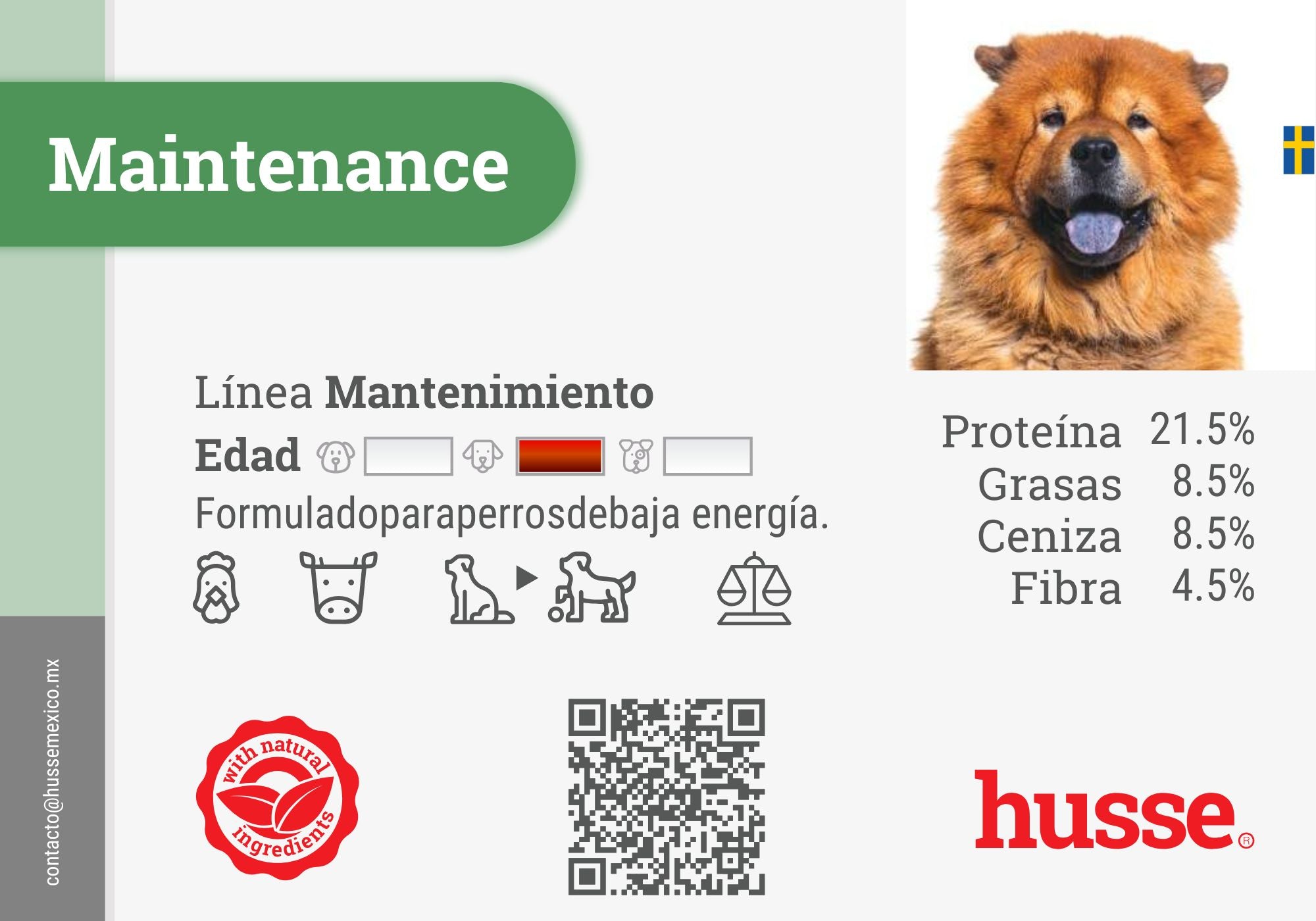 Maintance Husse Alimento Para Perros