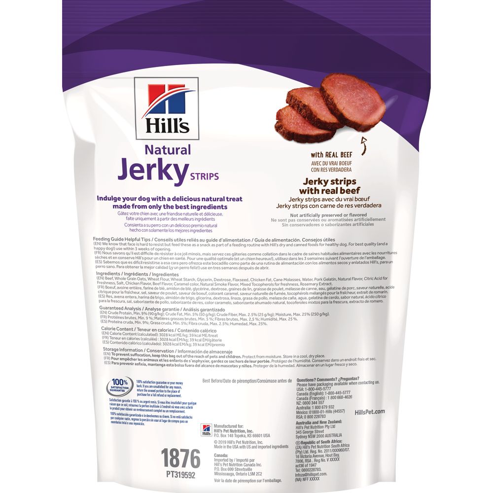 Premios de Tiras Jerky Para Perros Naturales 200 gr. - Hills
