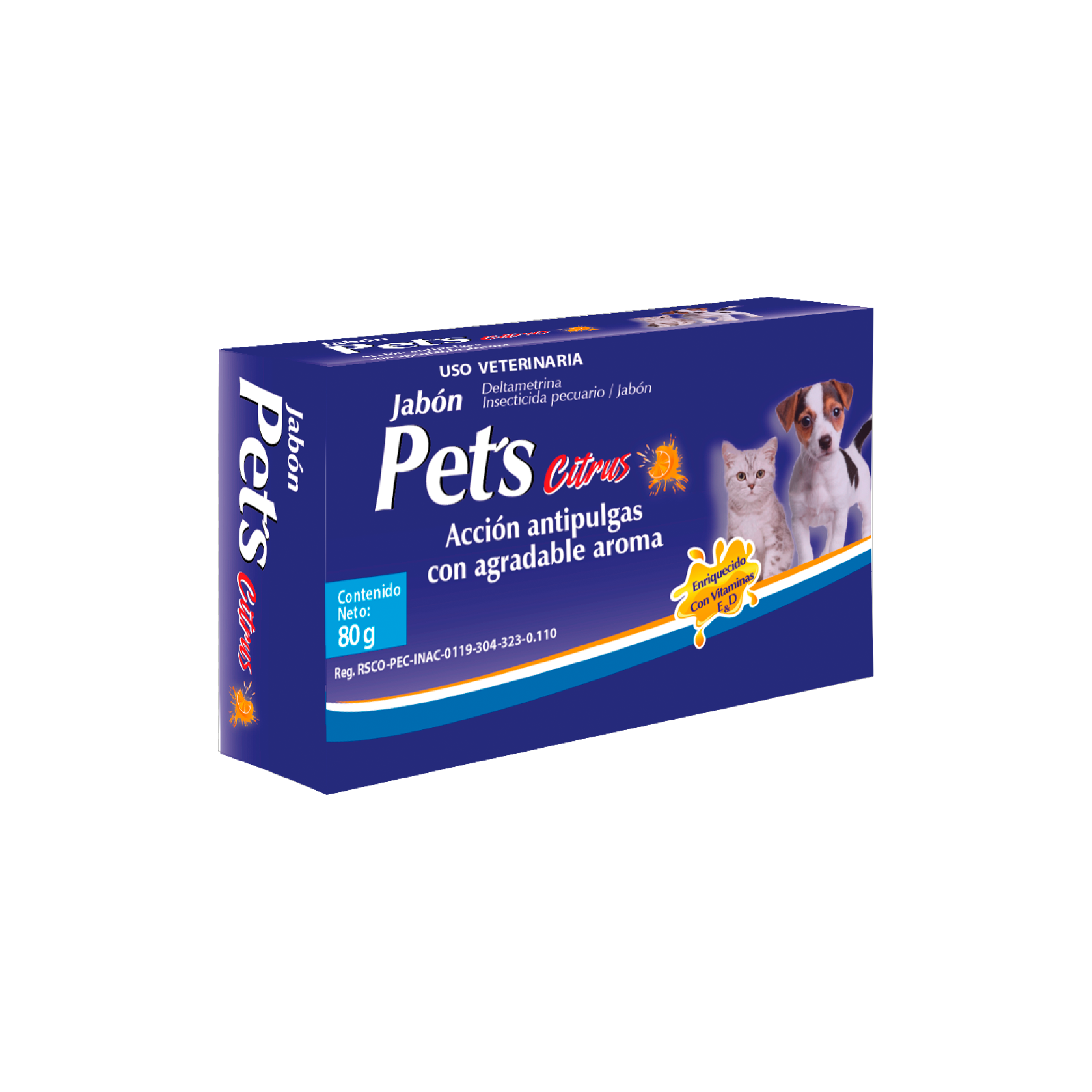 Jabón Pets 80 Gr Antipulgas - Biochem