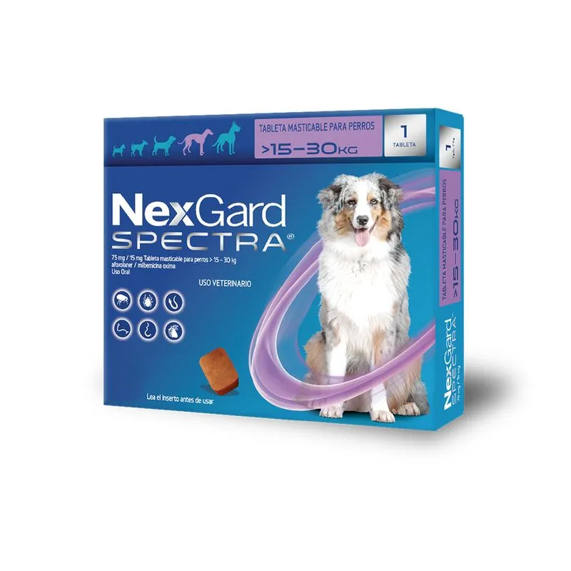 Nexgard Spectra Antipulgas y Garrapatas para Perro 1 Tableta