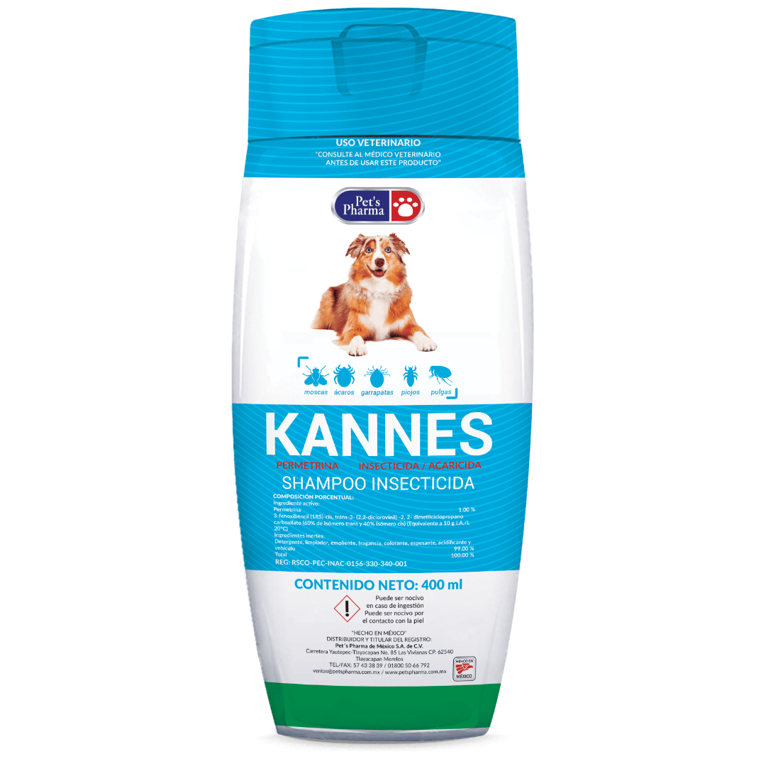 Productos Kannes Shampoo Insecticida 400ml - Pet's Pharma