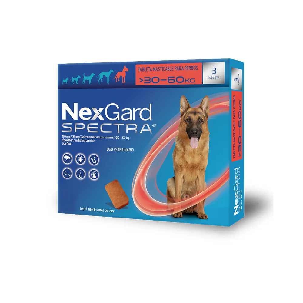 Nexgard Spectra Antipulgas Y Garrapatas Para Perro 3 Tabletas