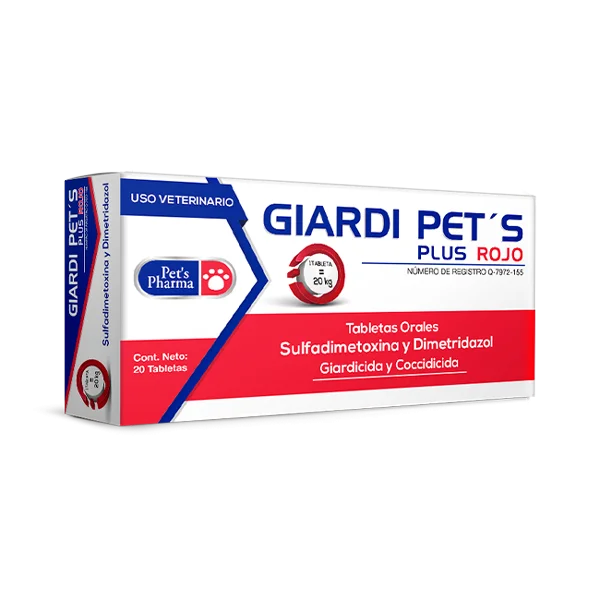 Giardi Pets Plus 20 Tabletas - Pet's Pharma