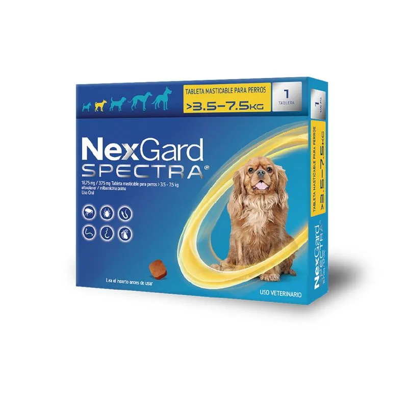 Nexgard Spectra Antipulgas y Garrapatas para Perro 1 Tableta