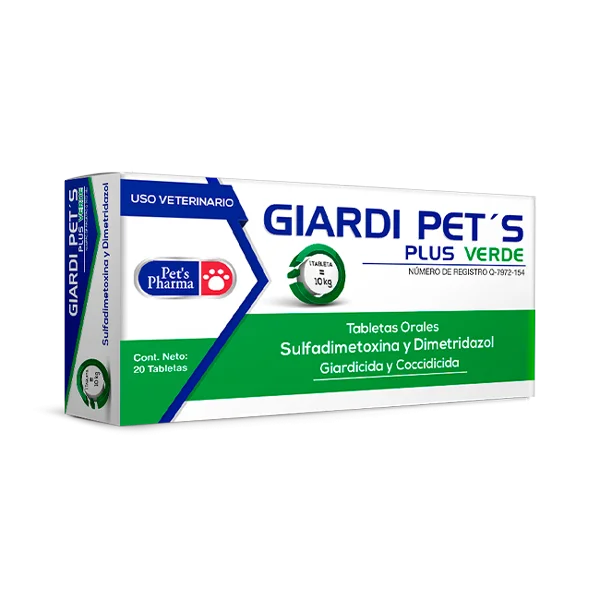 Giardi Pets Plus 20 Tabletas - Pet's Pharma