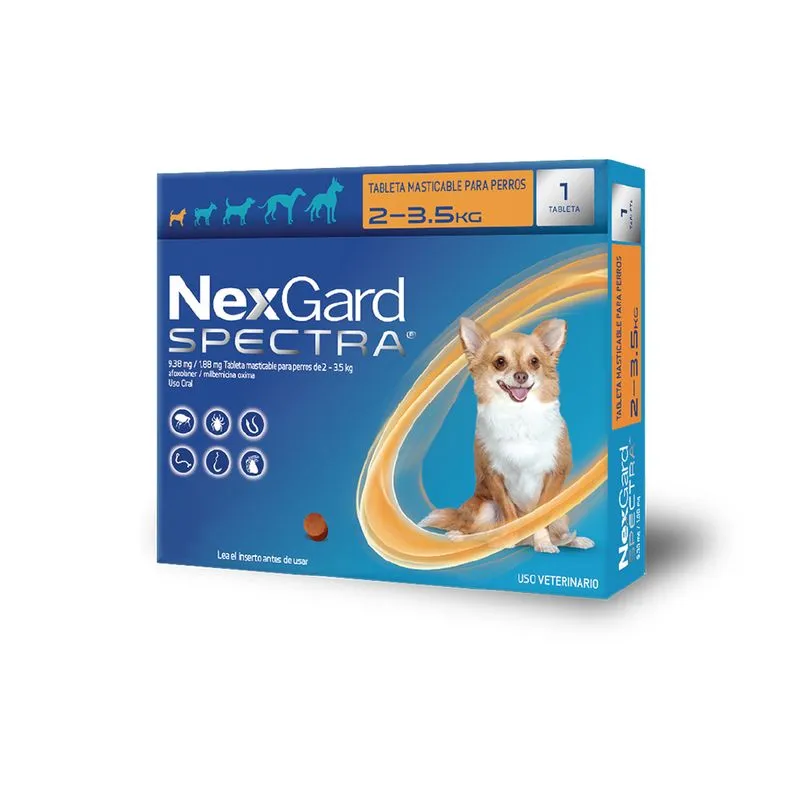 Nexgard Spectra Antipulgas y Garrapatas para Perro 1 Tableta