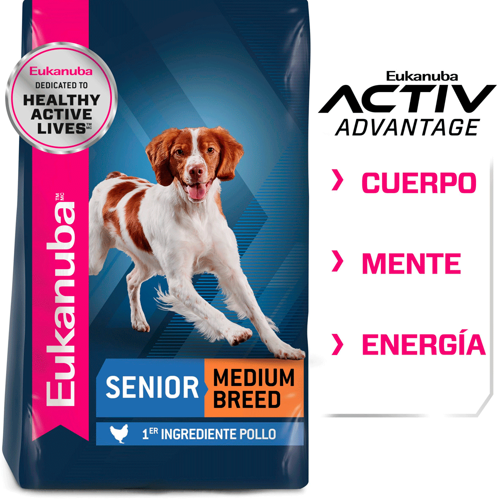 Eukanuba 7+ Senior Medium Breed 13.6 Kg - Senior Razas Medianas