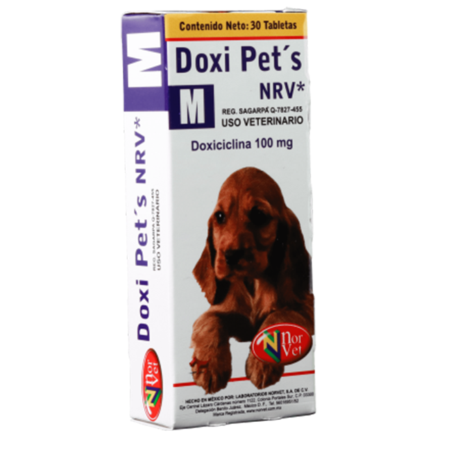 Doxi Pets NRV M 100 mg. 30 Tabletas - Norvet