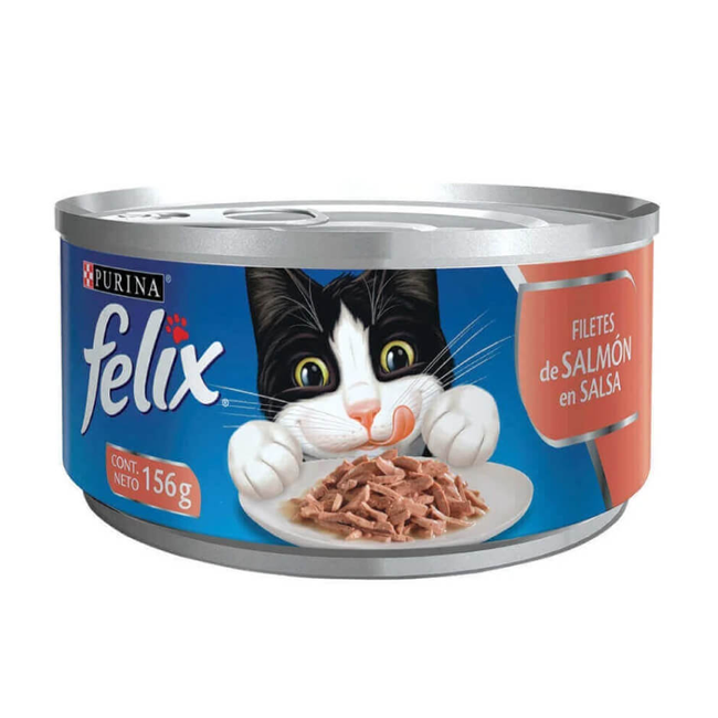 Gato Felix Comida Filetes de Salmón en Salsa 156 g