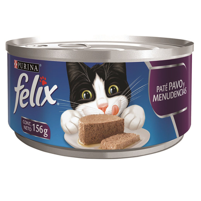 Gato Felix Comida Paté Pavo y Menudencias 156 g