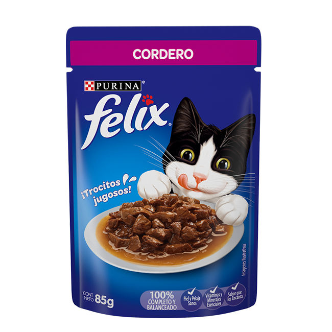 Gato Felix Comida  Sabor Cordero 85 g