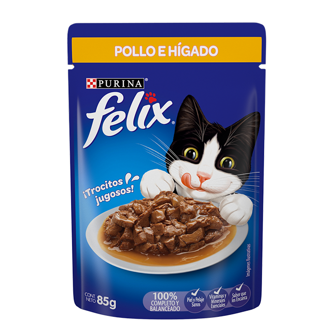 Gato Felix Comida Sabor Pollo e Hígado 85 g