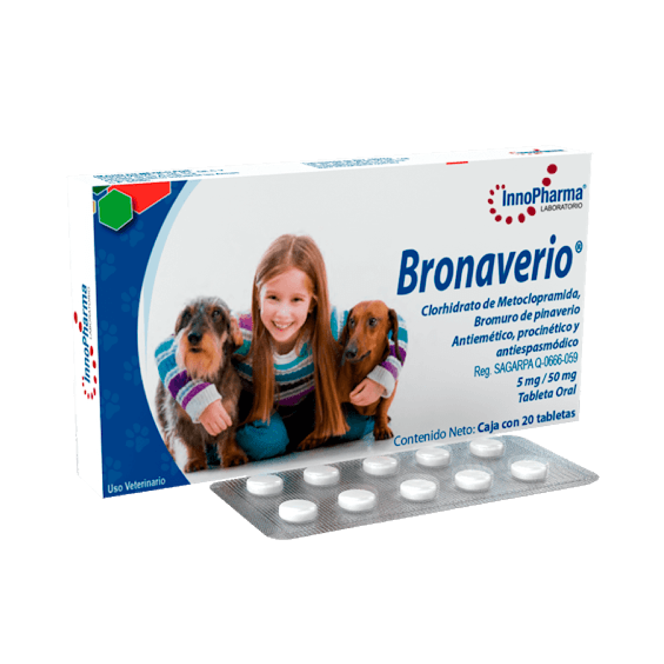 Innopharma Bronaverio 50 Mg Tabletas Bromuro de Pinaverio Mister Mascotas Innopharma Bronaverio 50 Mg Tabletas Bromuro de Pinaverio Mister Mascotas