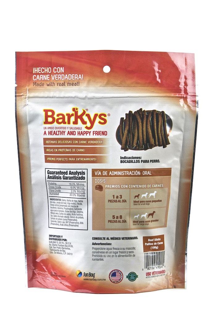 Barkys Palitos De Carne Jerky Stick- 3 Pack De 100 G  - Premios, Premios, Barkys, Mister Mascotas