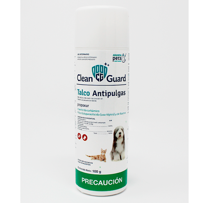 Talco Antipulgas Clean Guard 100 G - Aranda