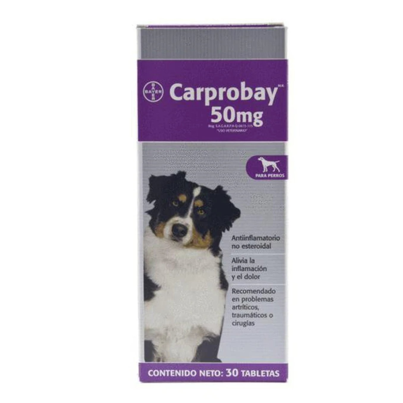 Bayer carprobay 50 mg 30 tabletas antiinflamatorio para perro