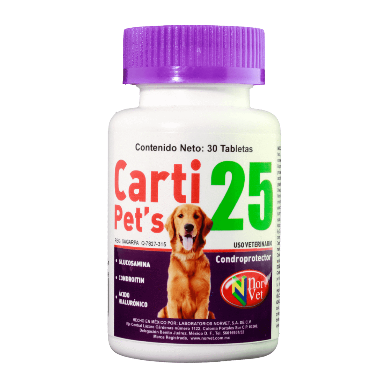 Carti Pets 25 Norvet  30 Tabletas glucosamina