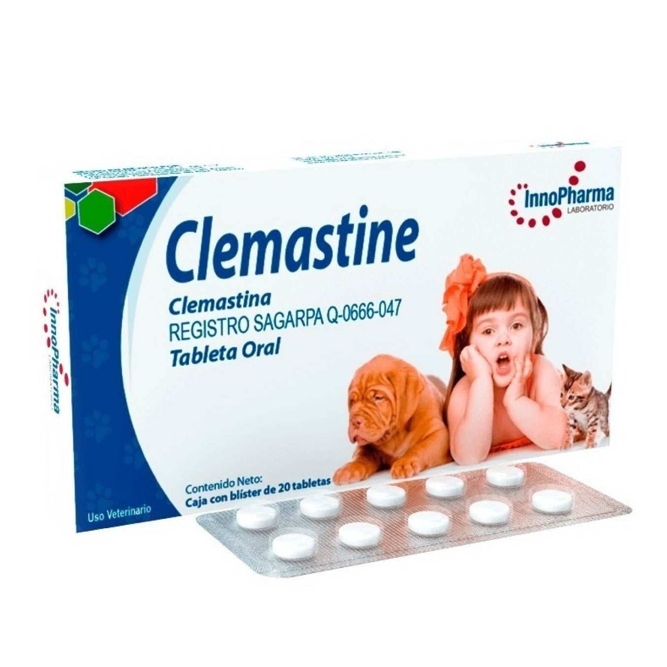Clemastine - Clemastina Antihistamínico  Tableta Oral - InnoPharma, Farmacia, InnoPharma, Mister Mascotas