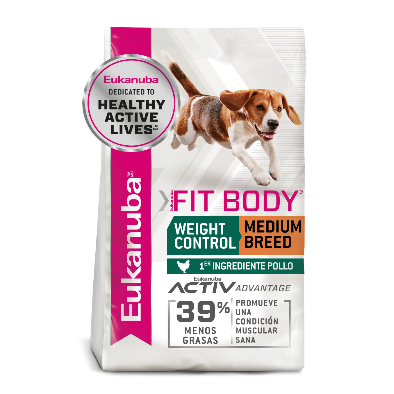 Eukanuba Weight Control Medium Breed 13.6 Kg- Control de Peso Raza Mediana fit body