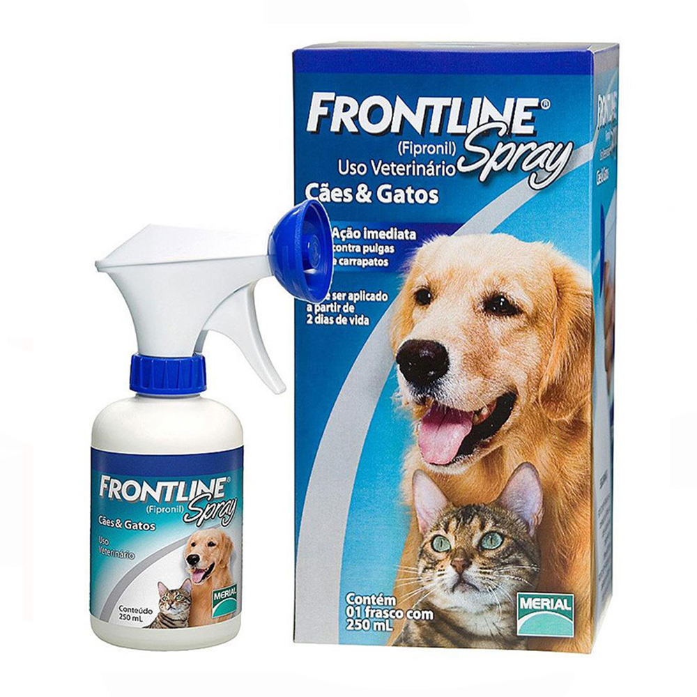 Antipulgas y Garrapatas Frontline Spray - 250 ml, Salud, Merial, Mister Mascotas