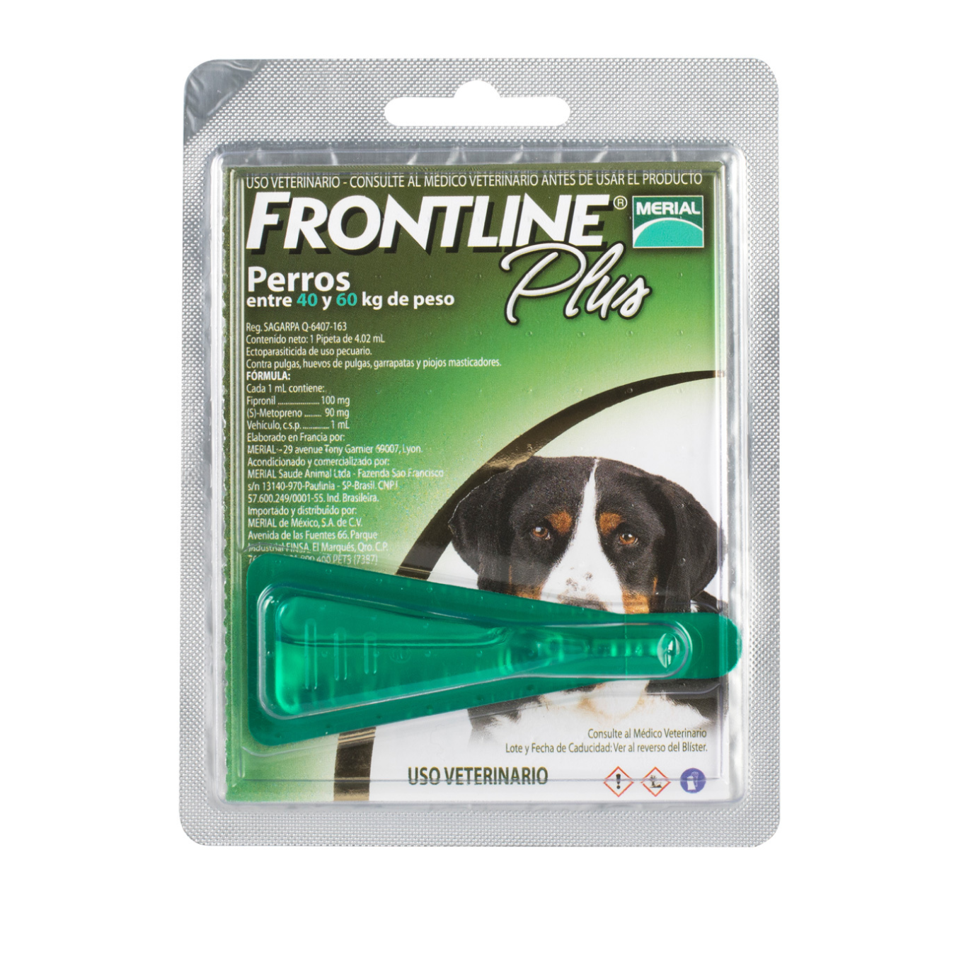 frontline plus 40 60 kg merial antipulgas y garrapatas perros grandes y gigantes